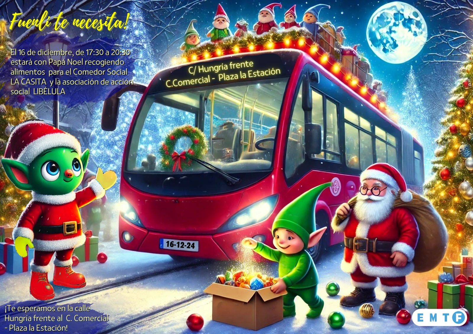Bus solidario de la EMT de Fuenlabrada