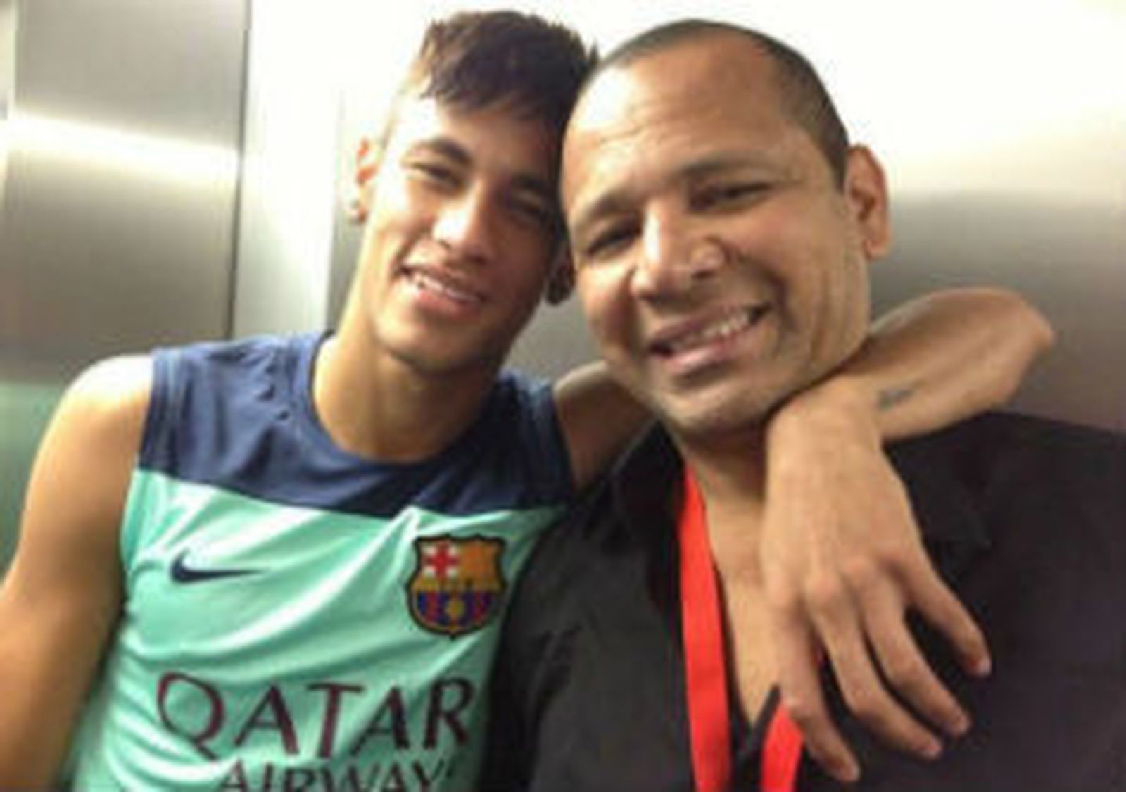Neymar y su padre