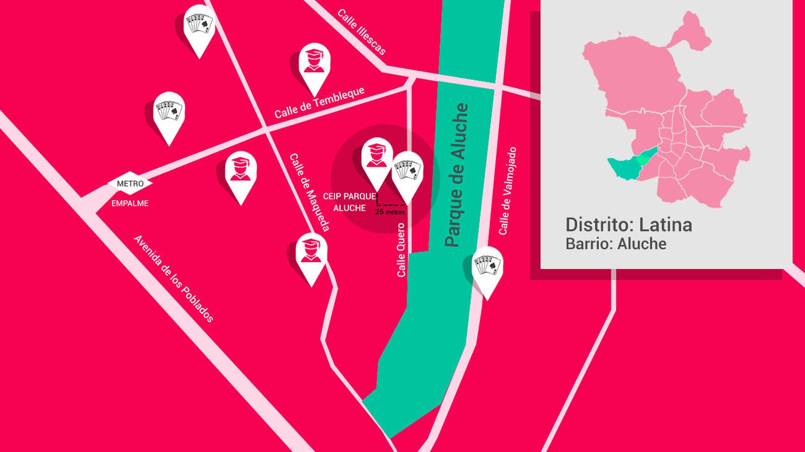 Mapa casa de apuestas Aluche