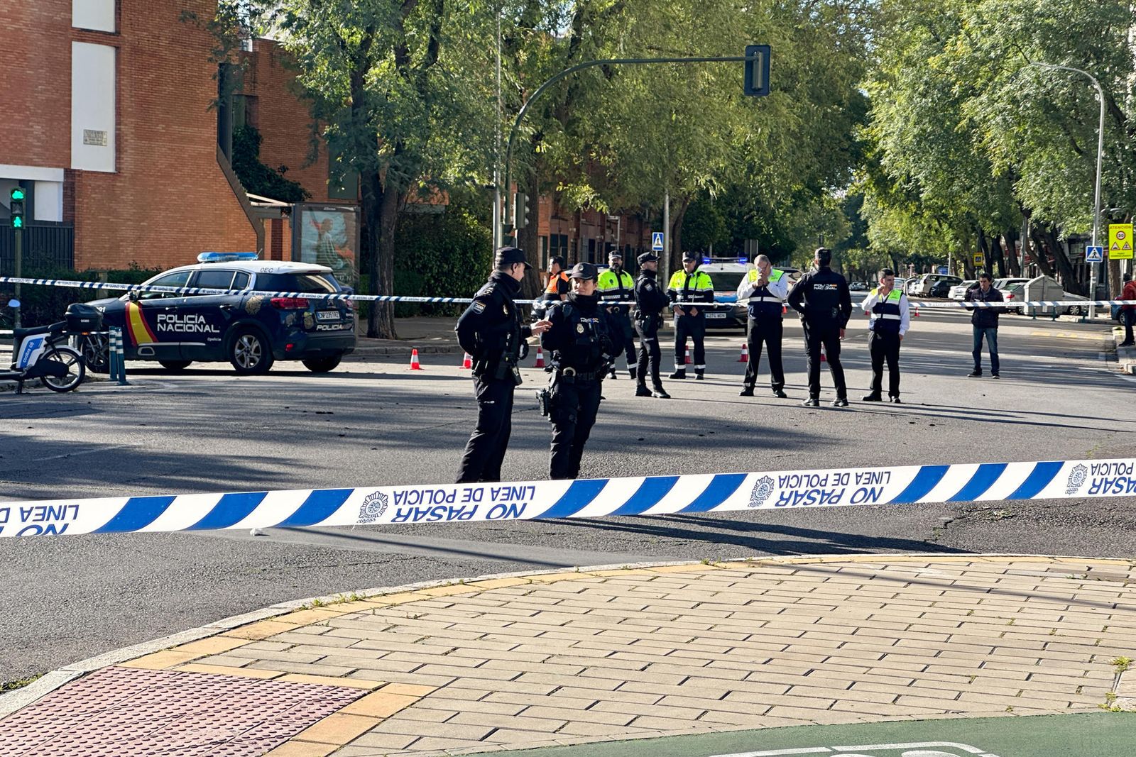 Lugar donde fue apuñalado el joven, en Sevilla