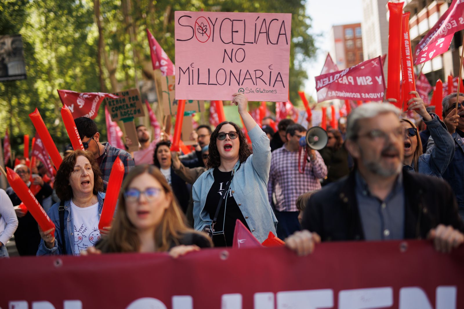 Manifestación de la Asociación Celiacos Sensibles en Madrid