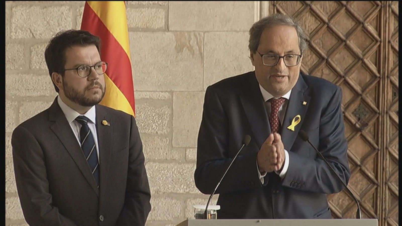 Torra y Aragonès garantizan la unidad del Govern hasta las sentencias del procés
