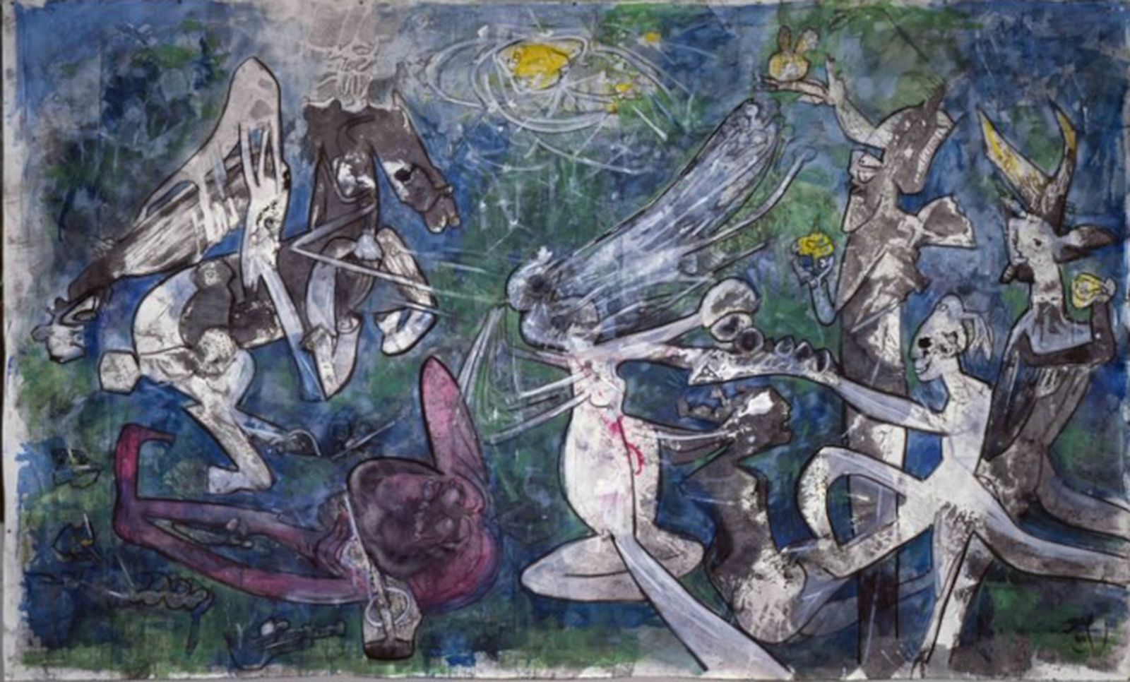 Roberto Matta: 'Munda y desnuda, la libertad contra la opresión', 1986