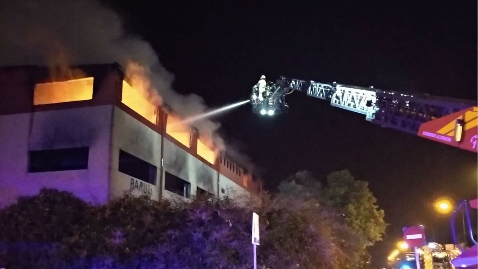 Incendio de una nave Alcorcón