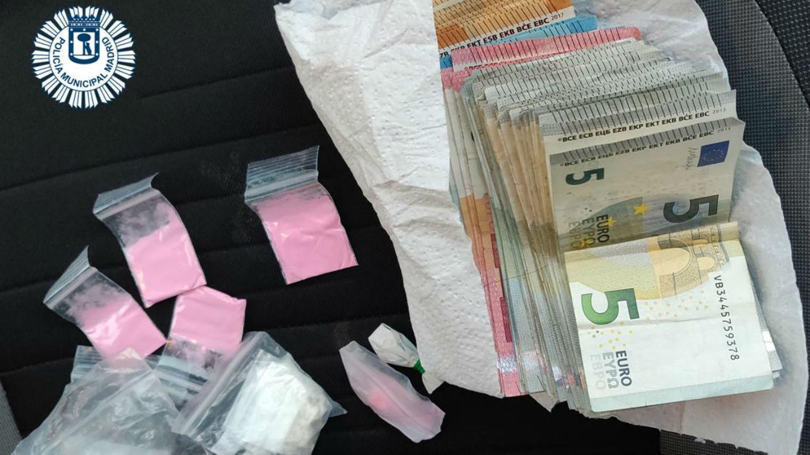 Dinero y droga incautados