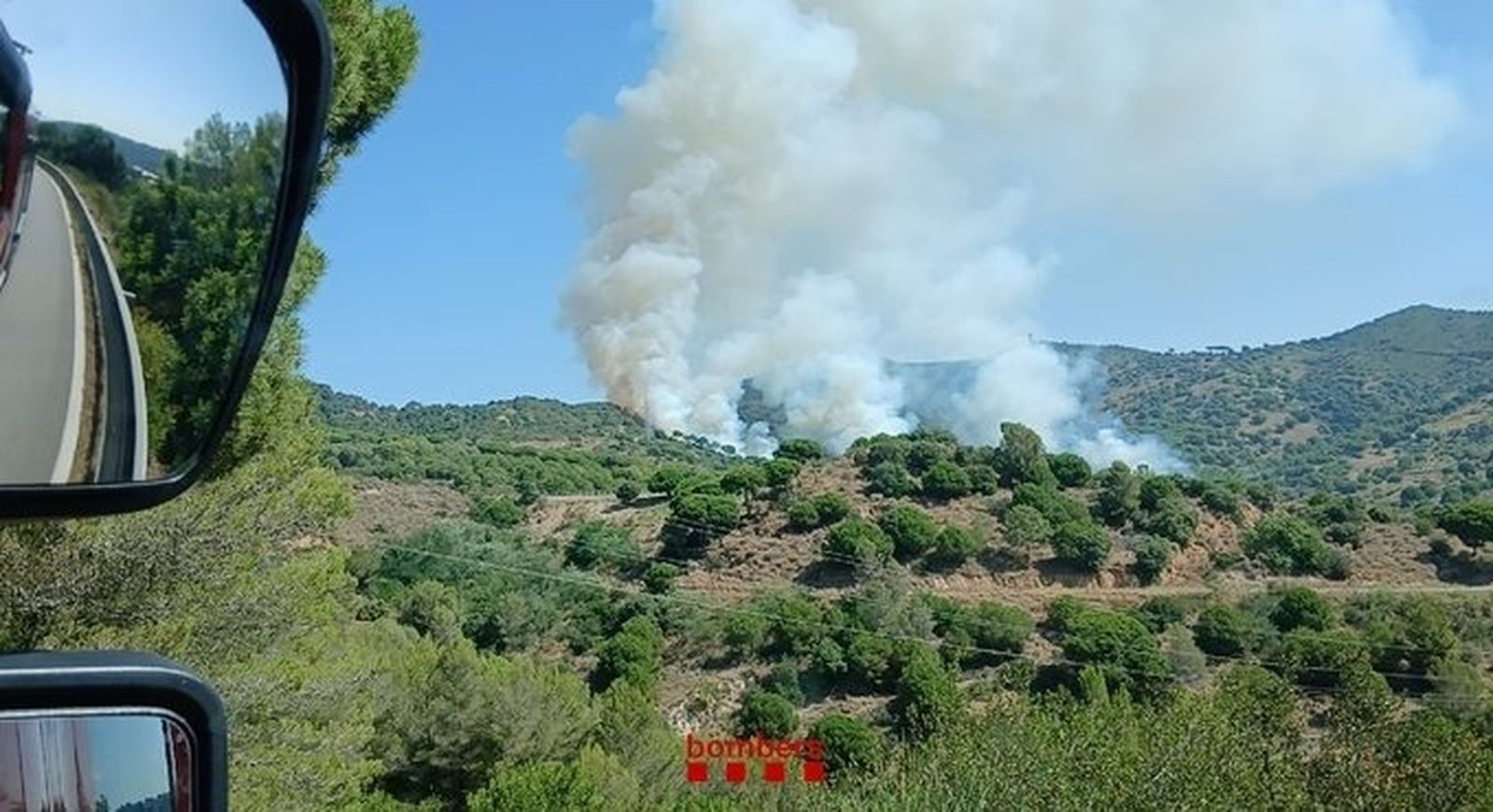 Incendio forestal en Tiana (Barcelona)