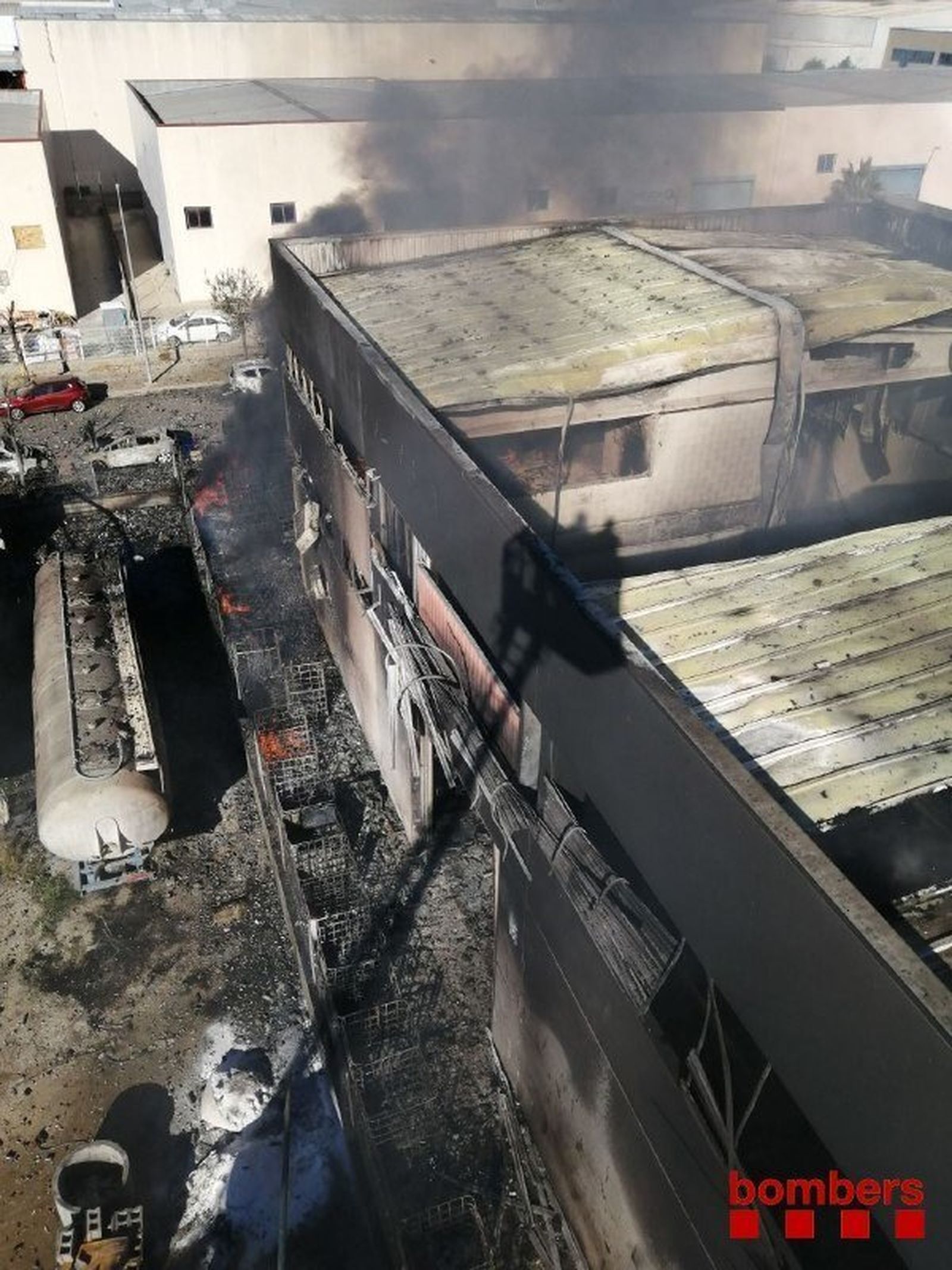 Incendio en una empresa  de residuos químicos de Tarragona