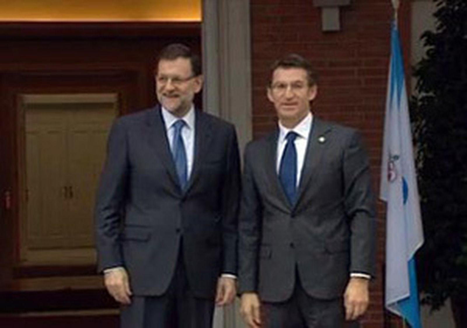 Rajoy con Feijóo en la Moncloa