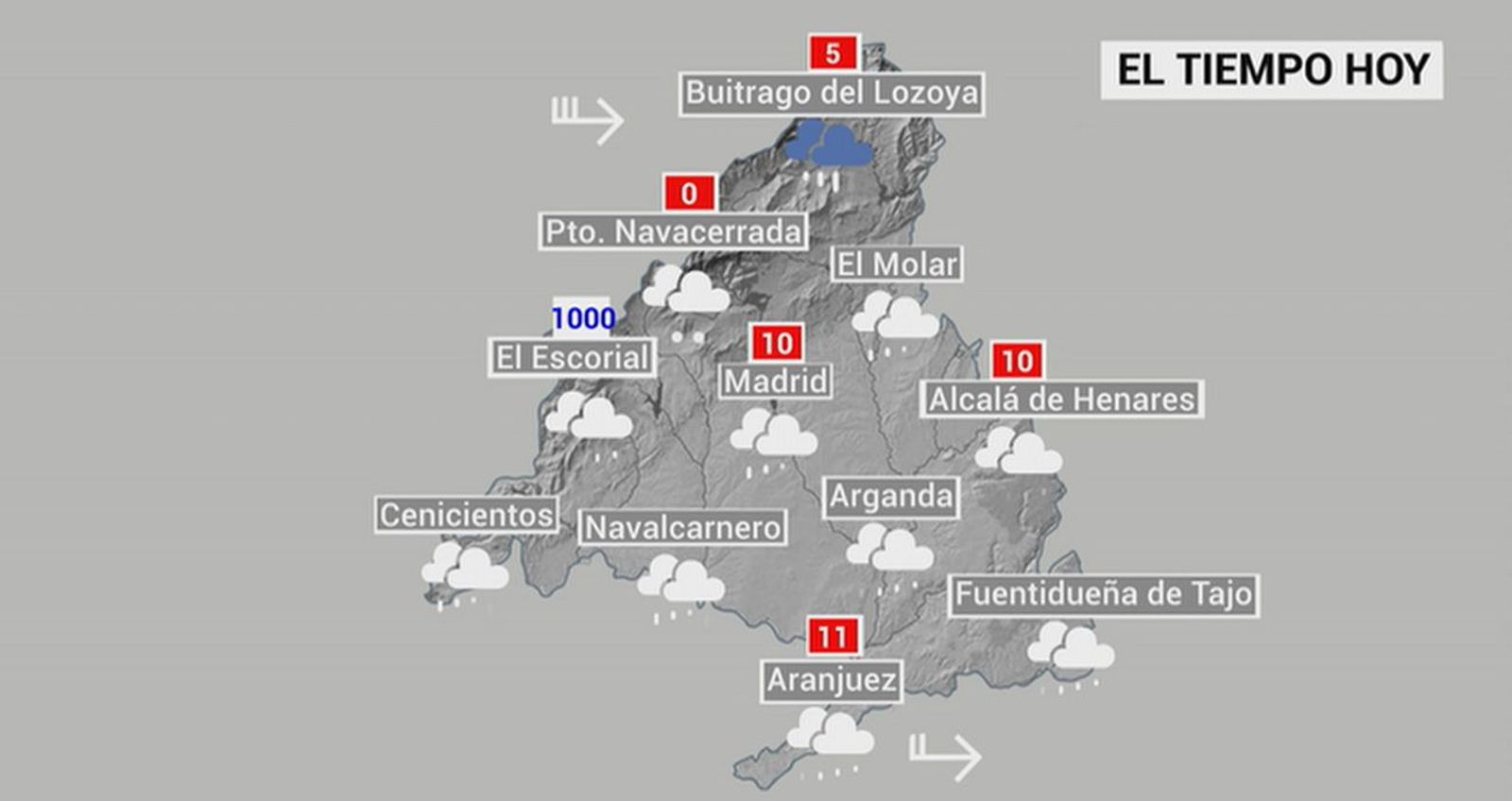 Alerta en la sierra por nieve y rachas muy fuertes de viento