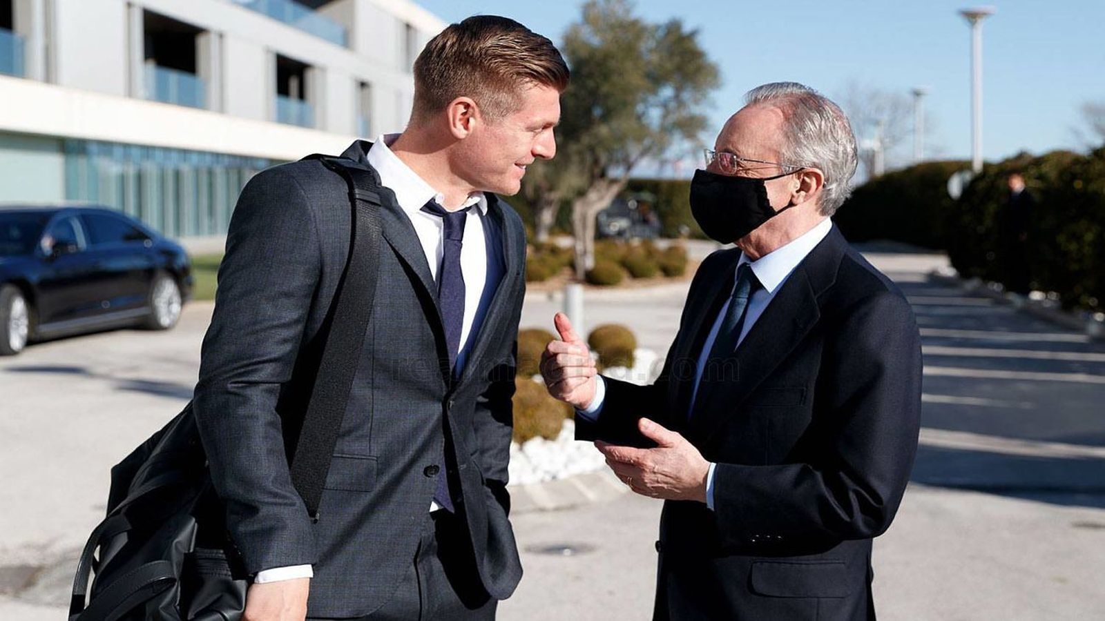 Florentino Pérez anima al Real Madrid para el Atalanta