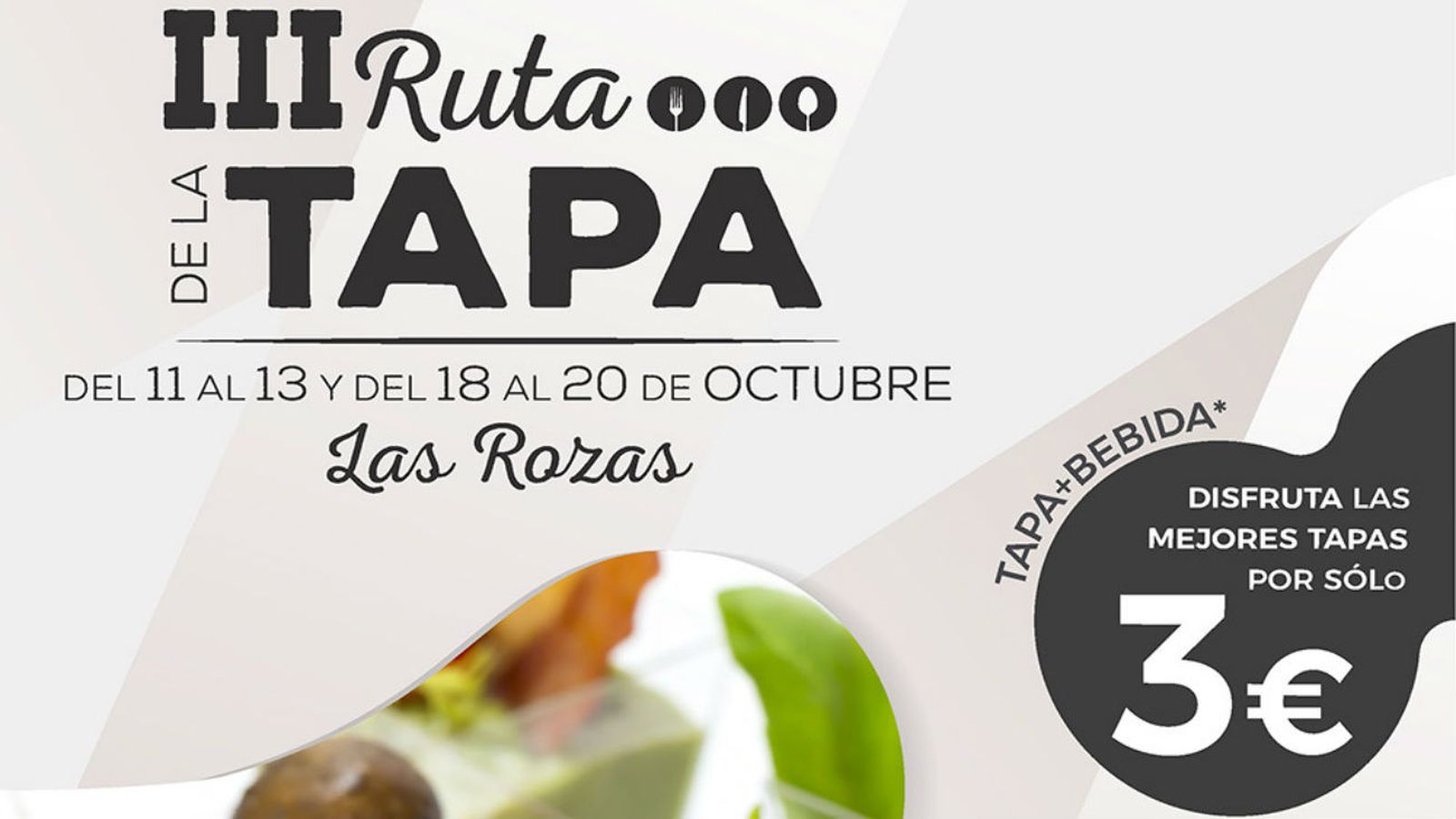 Cartel de la III Edición de la Ruta de la Tapa de Las Rozas