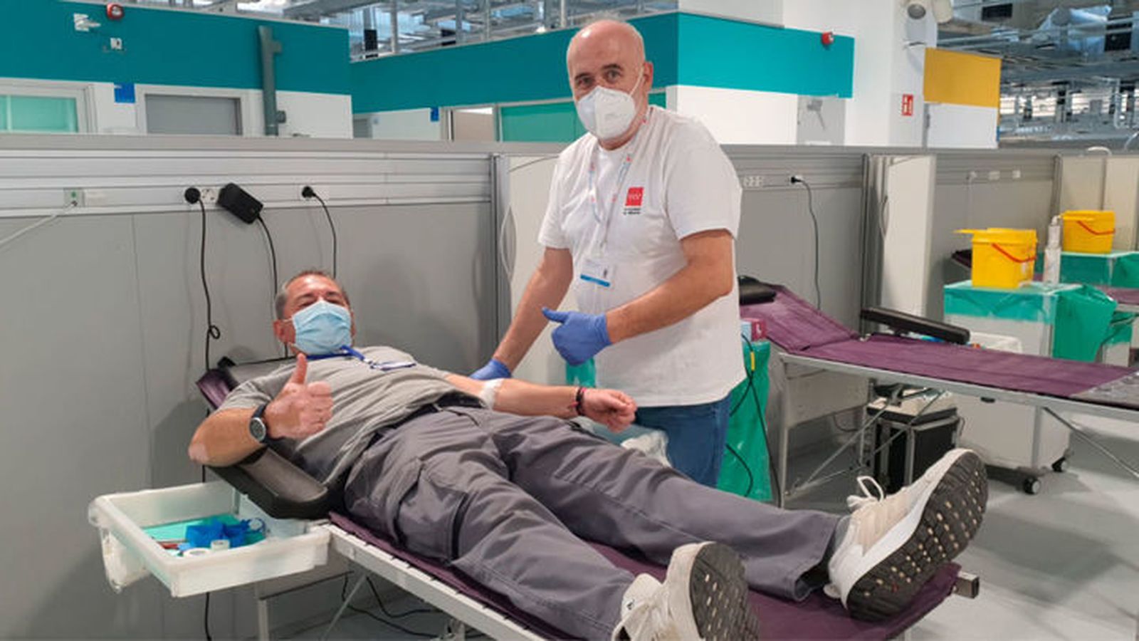 Donación de sangre en el Hospital Isabel Zendal