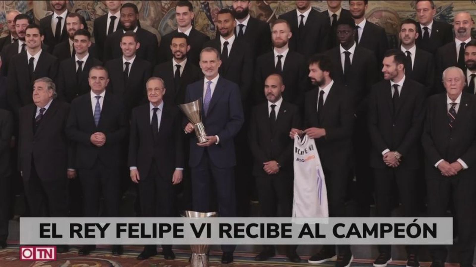 Felipe VI recibe al Real Madrid tras conquistar la Euroliga