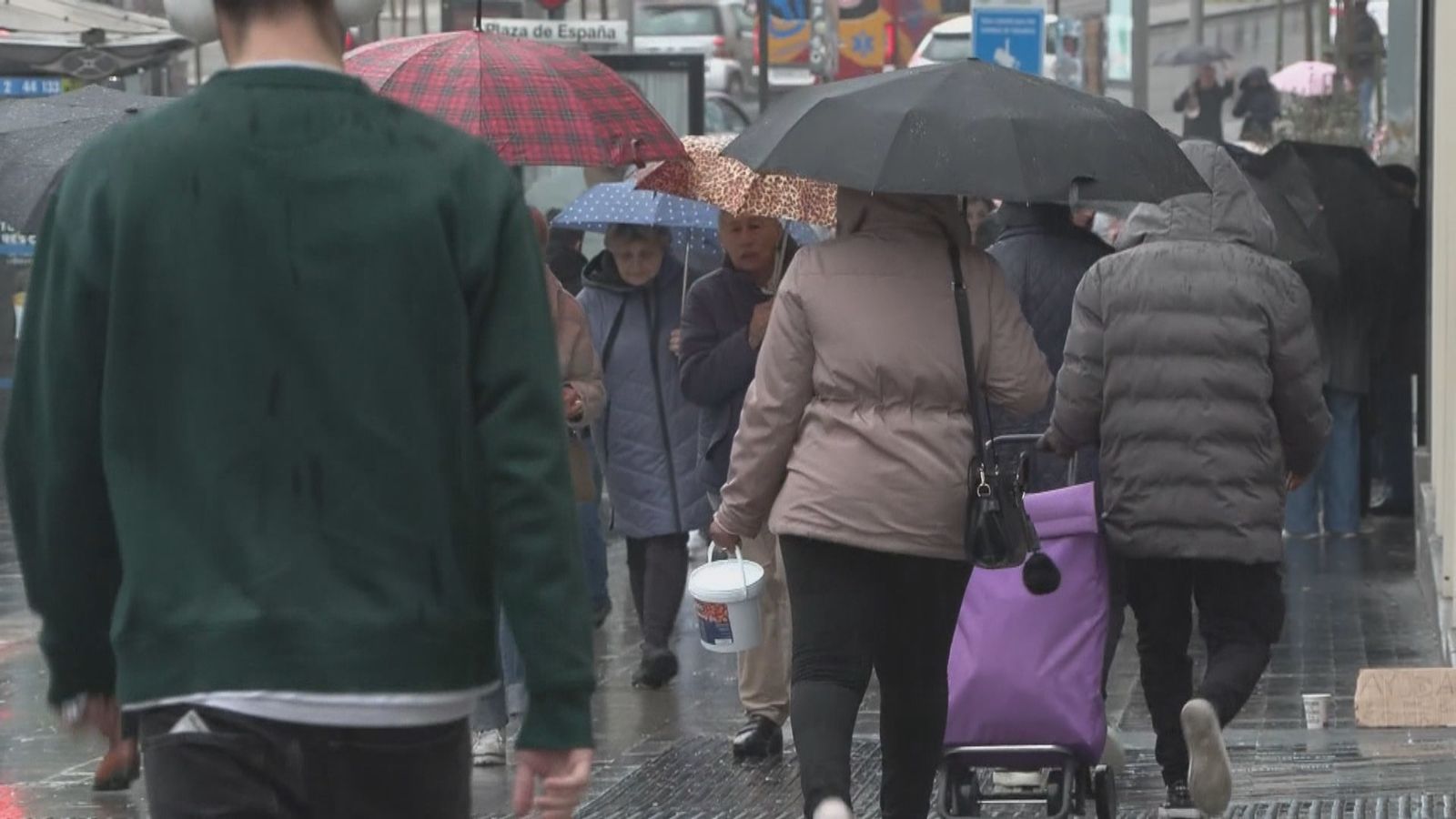 Día de lluvia en Madrid