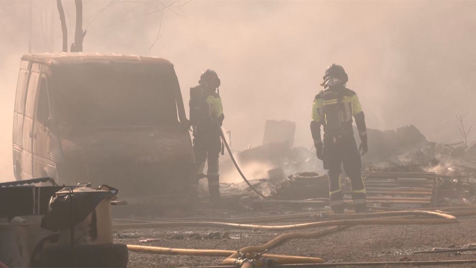 Arde la Cañada Real
