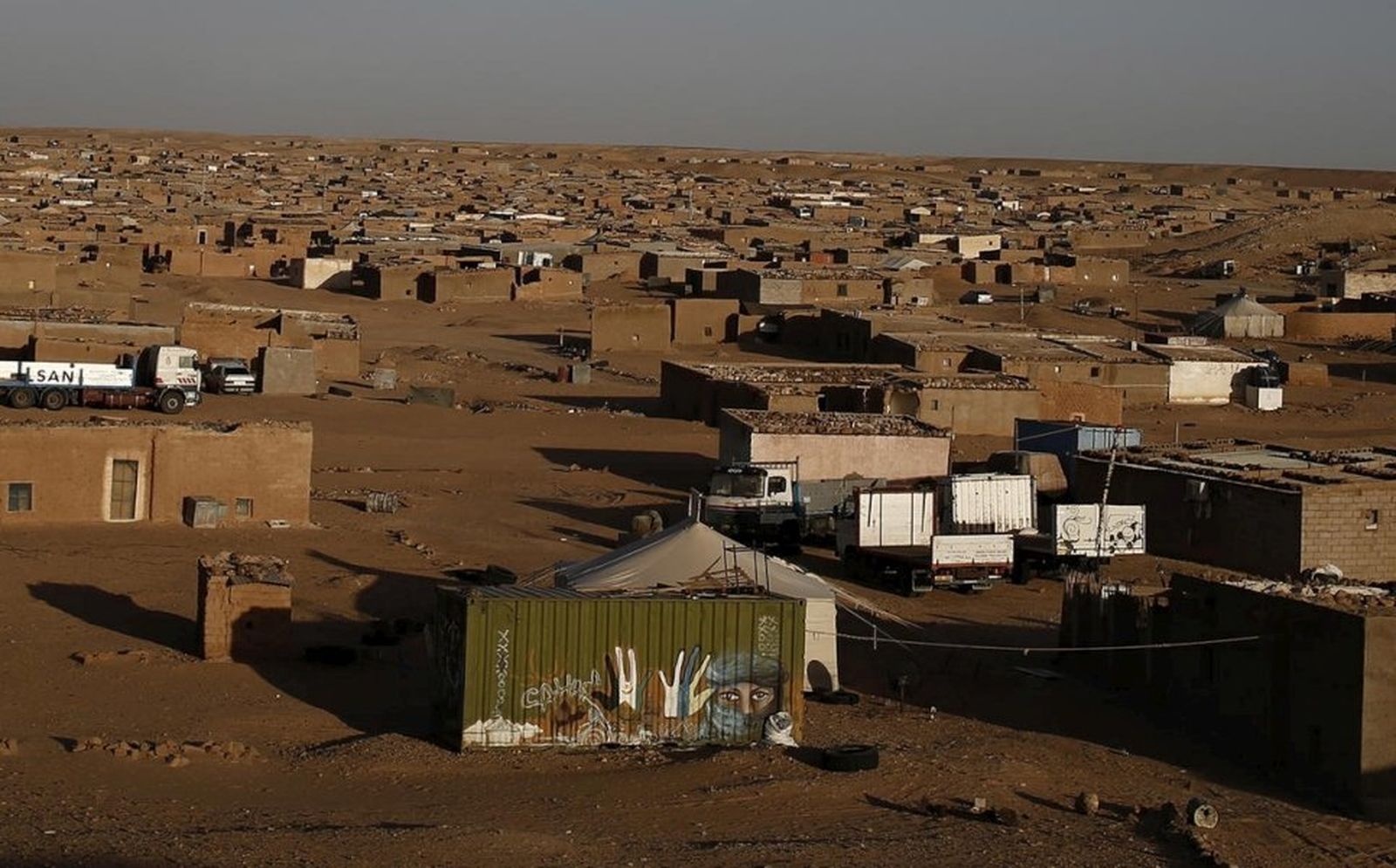 Uno de los asentamientos de refugiados saharauis en Tindouf (Argelia)