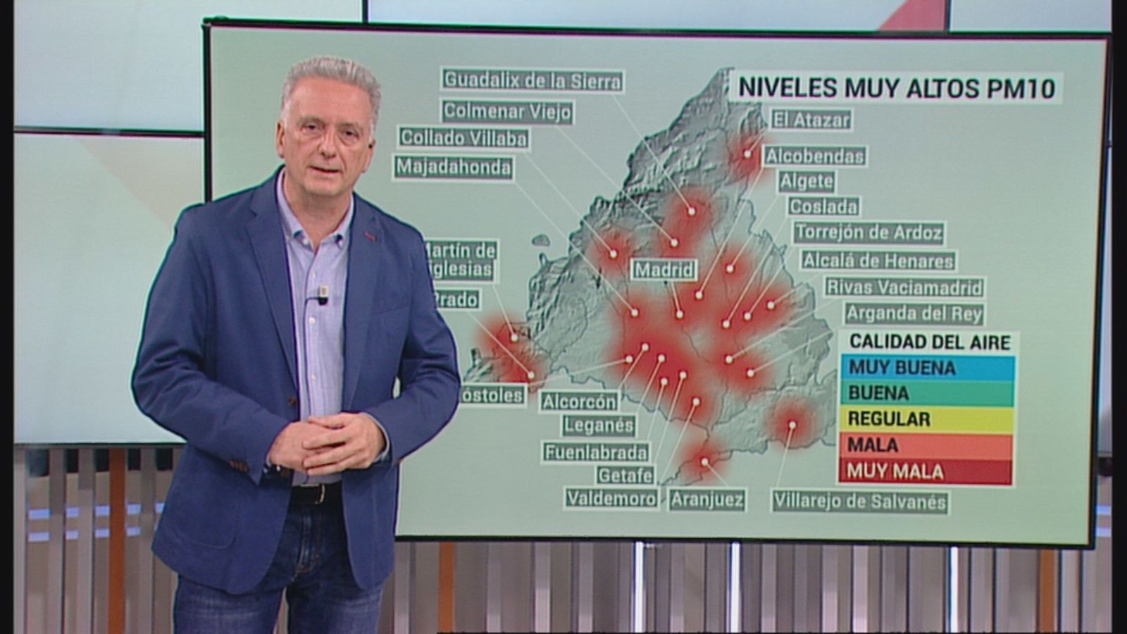La lluvia de barro en Madrid deja una calidad del aire muy mala: se recomienda la mascarilla en exteriores