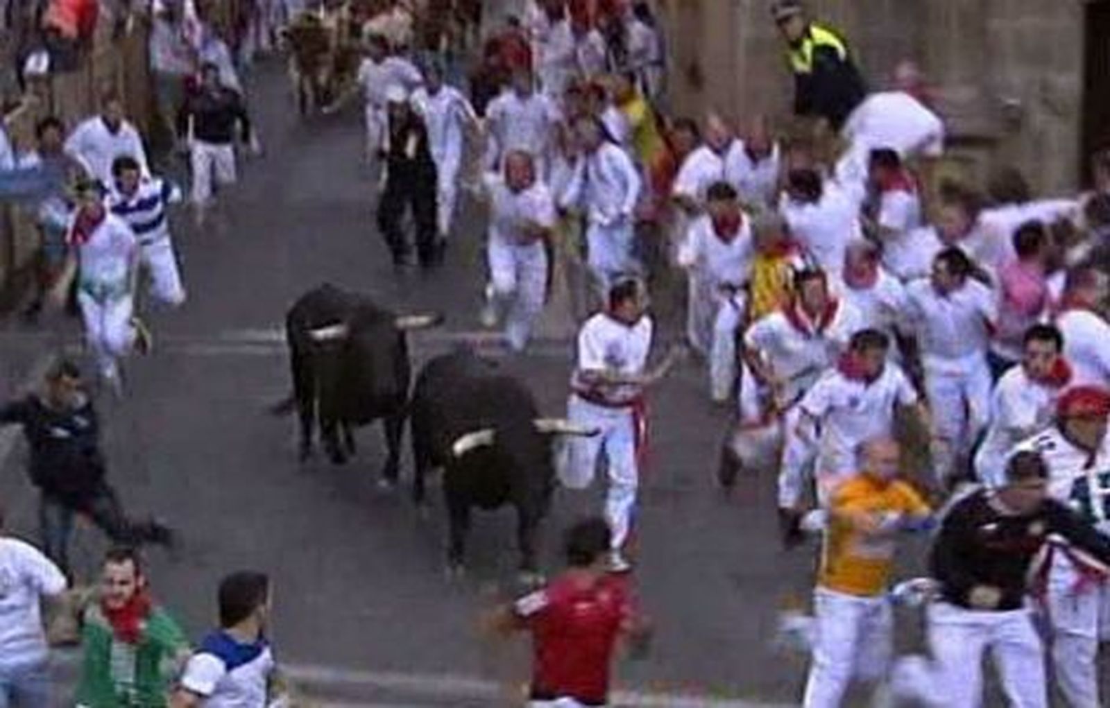 Seis personas trasladadas a hospitales  tras el séptimo y penúltimo encierro de los Sanfermines