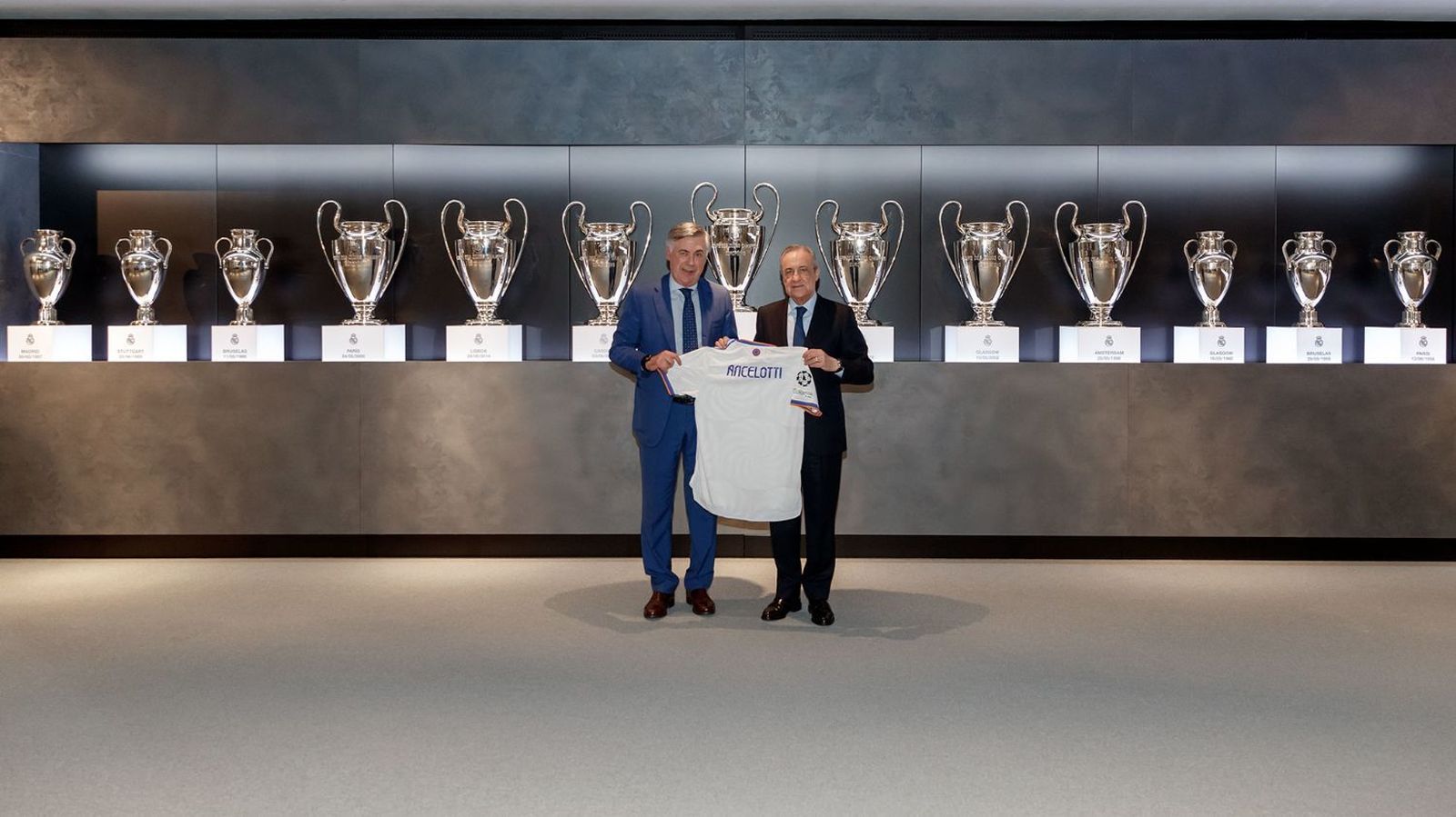 Ancelotti y Florentino Pérez