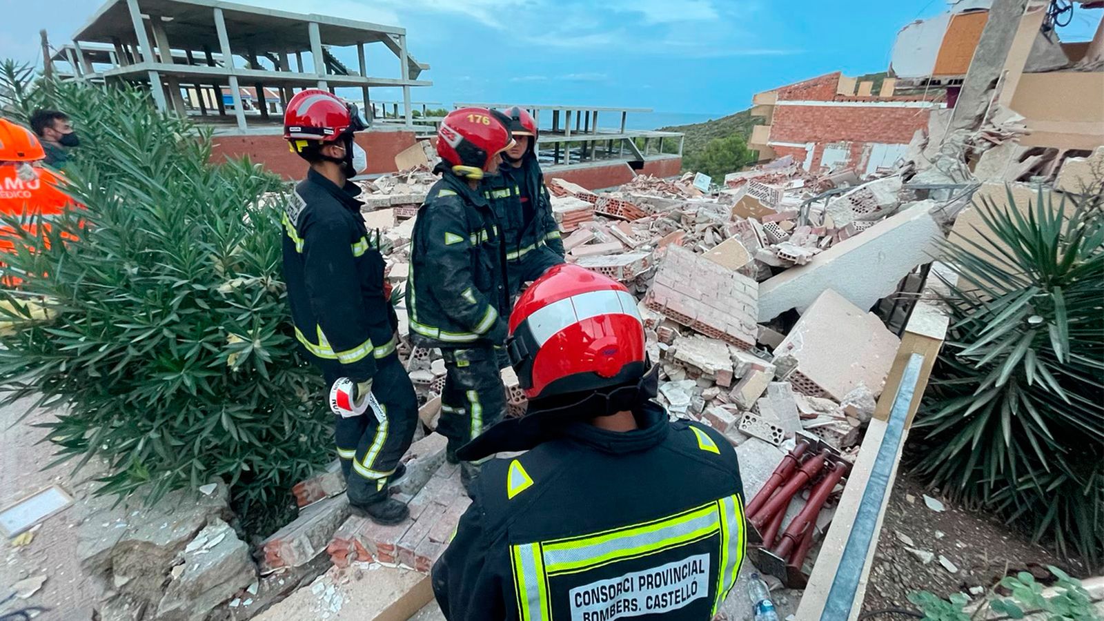 Edificio derrumbado en Peñíscola
