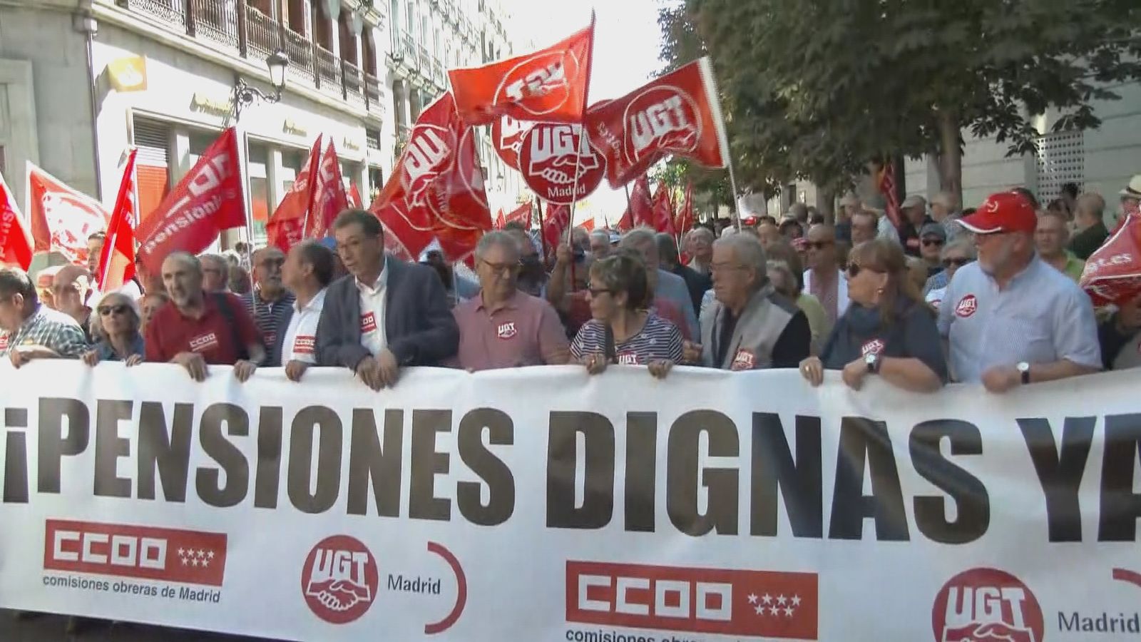 Manifestación de pensionistas en Madrid
