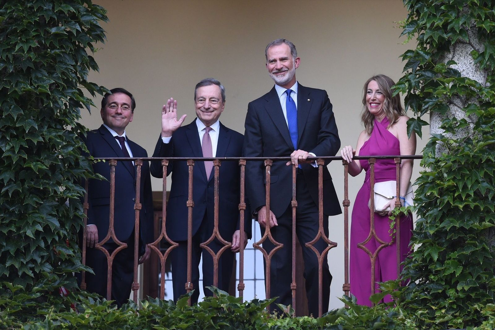 Felipe VI cena con Draghi en el Monasterio de Yuste antes de entregarle el Premio Carlos V