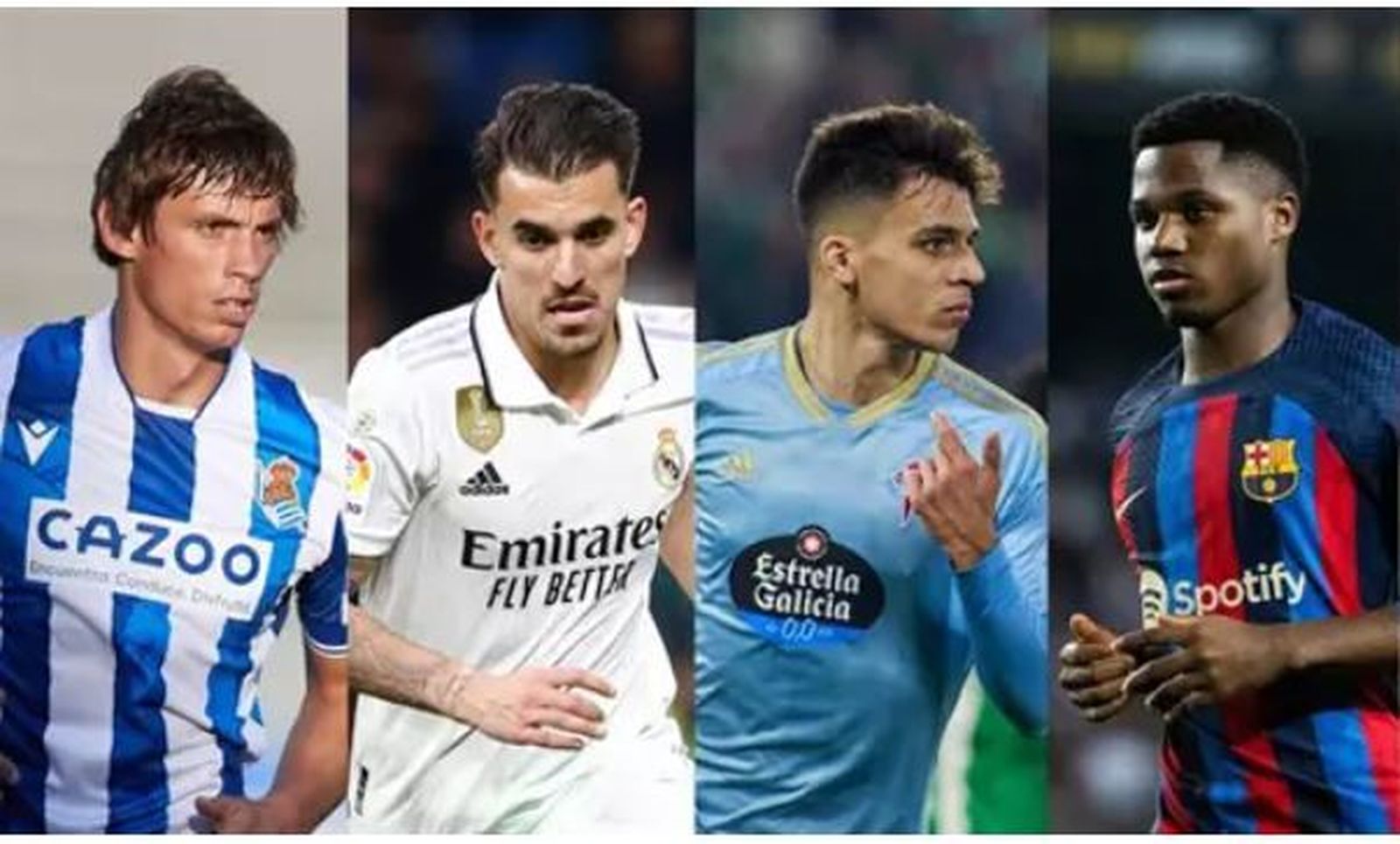 Robin Le Normand, Dani Ceballos, Gabri Veiga, Ansu Fati