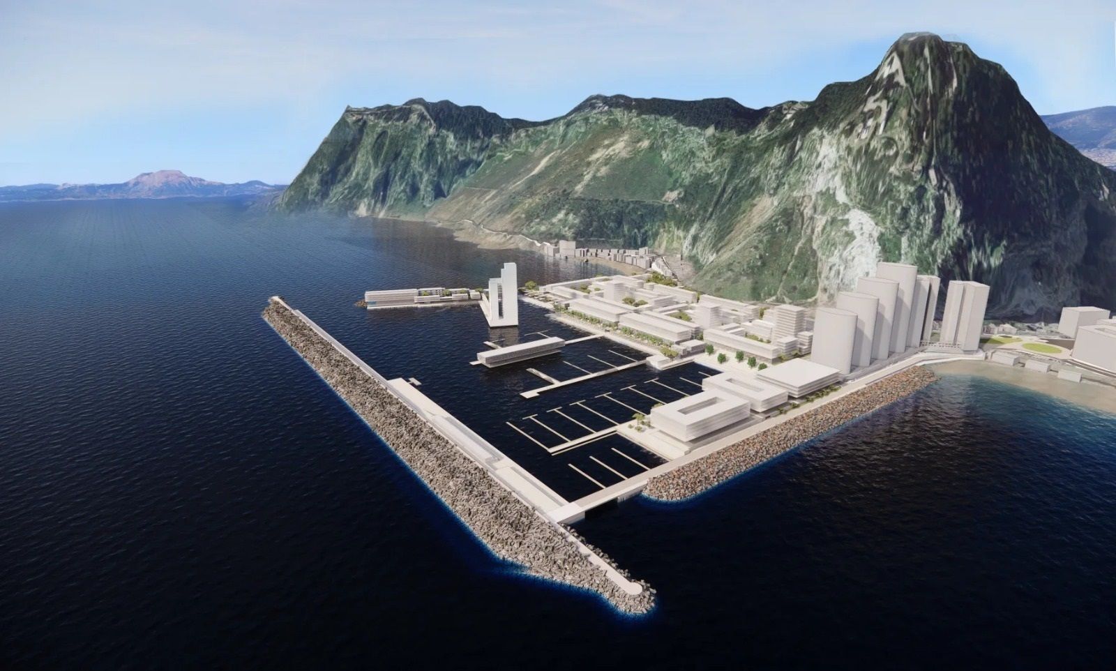 Recreación del plan urbanístico Eastside en Gibraltar