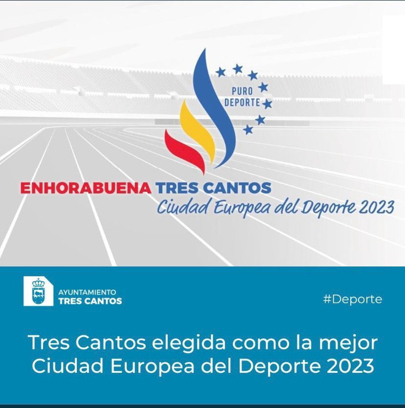 Tres Cantos es proclamada Ciudad Europea del Deporte 2023