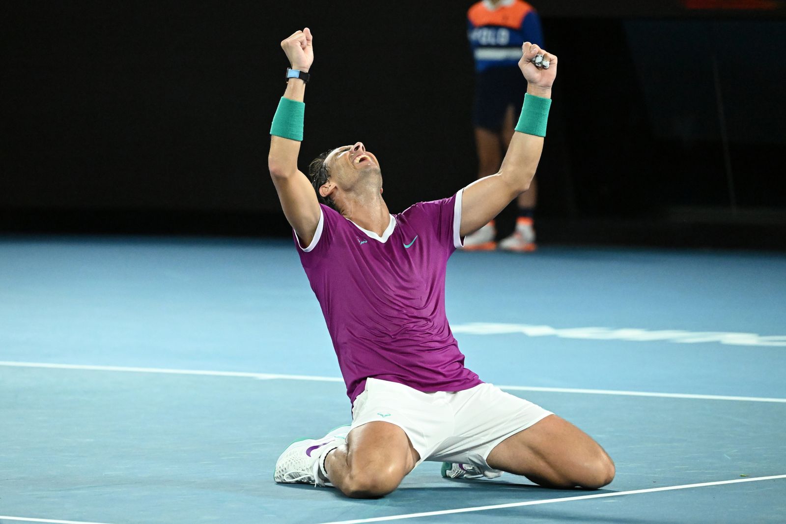 Nadal celebra el triunfo del Open de Australia