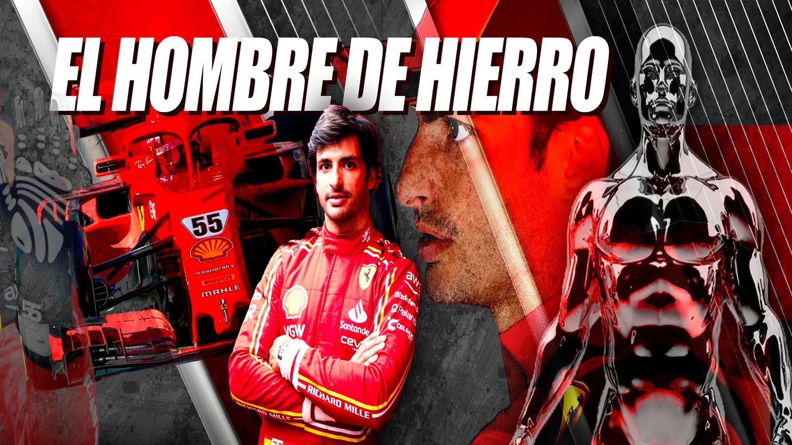 Carlos Sainz asiste al circuito de Yeda un día después de su operación