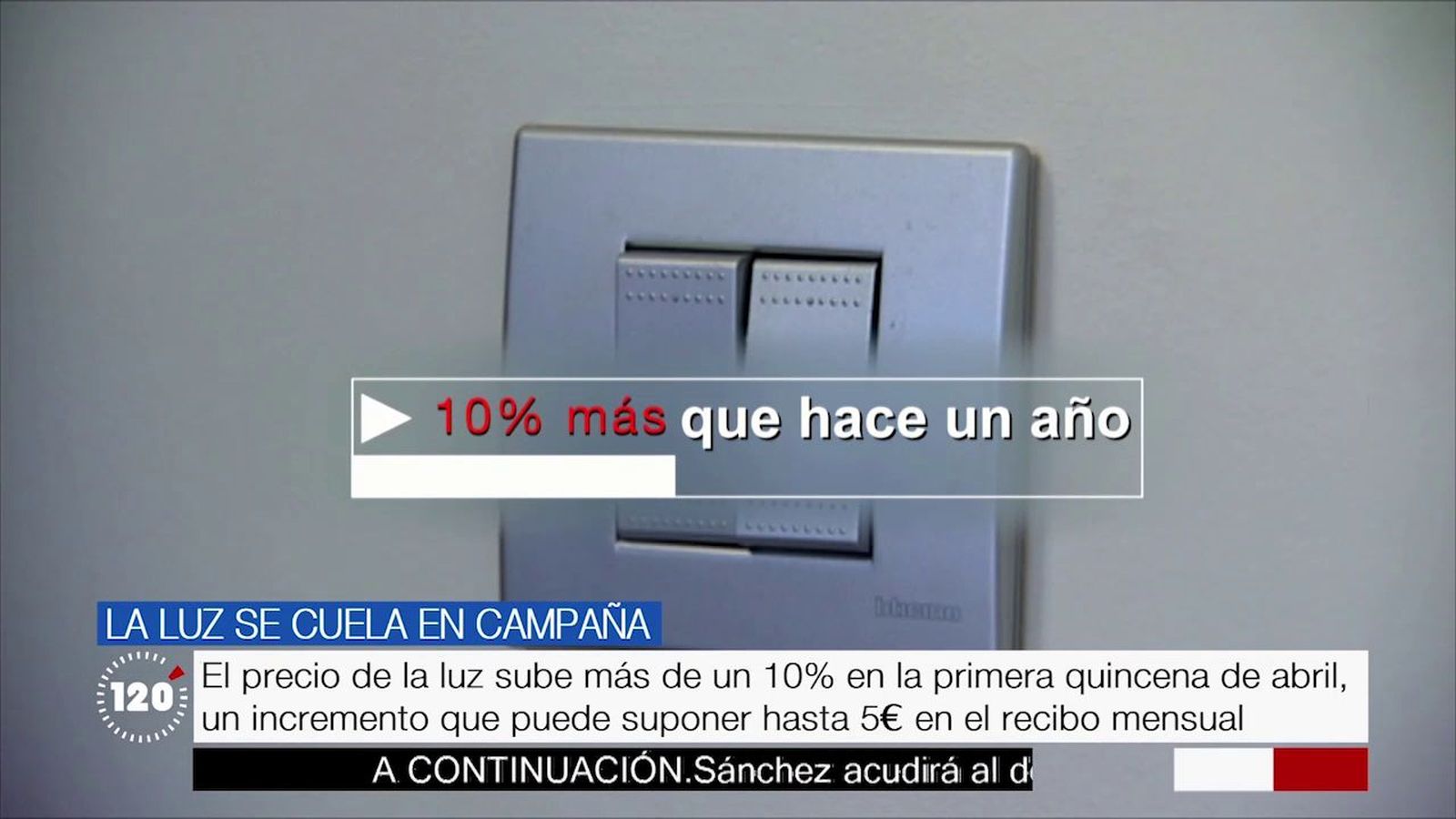 El precio de la luz se dispara en el mes de abril