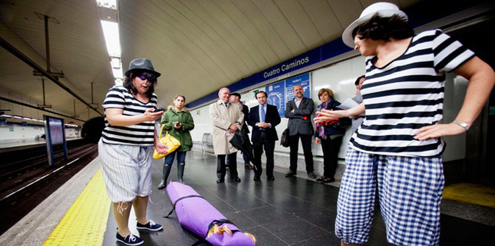 Imagen de los ensayos previos en la estación de Cuatro Caminos (madrid.org)