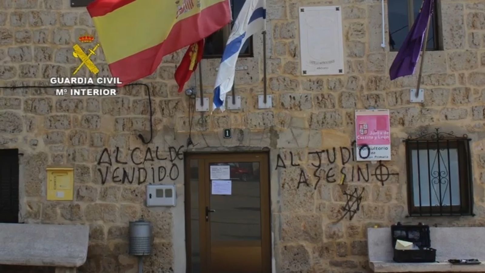 Pintadas antisemita en Castrillo Mota de Judíos , Burgos