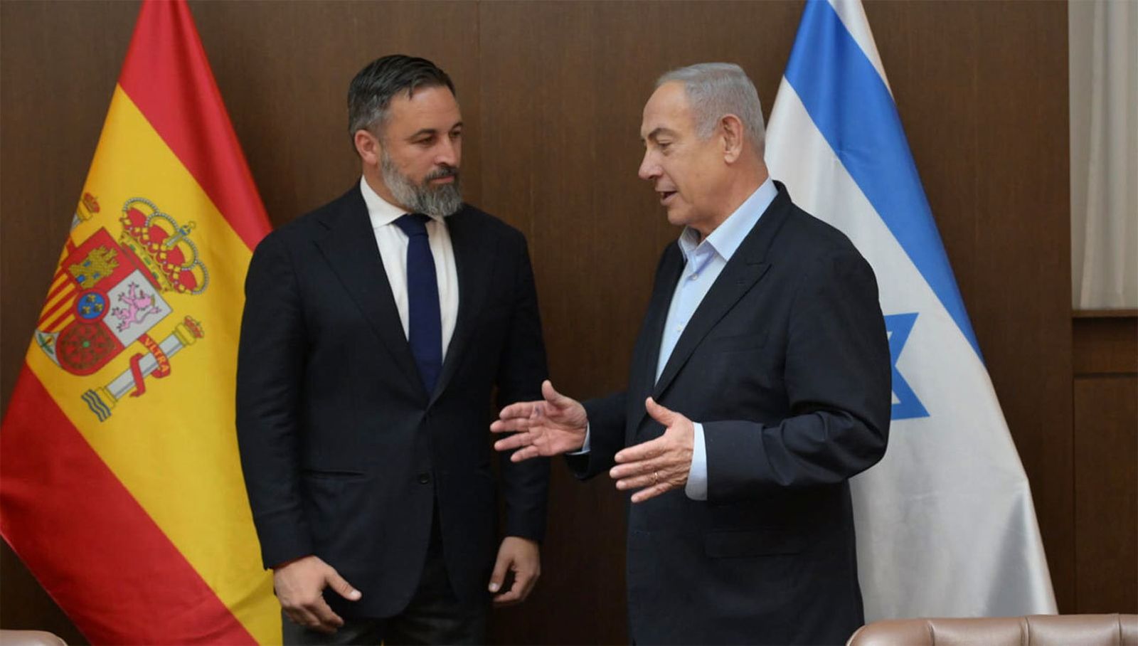 Santiago Abascal ha viajado hasta Israel para mostrarle su apoyo al primer ministro Netanyahu
