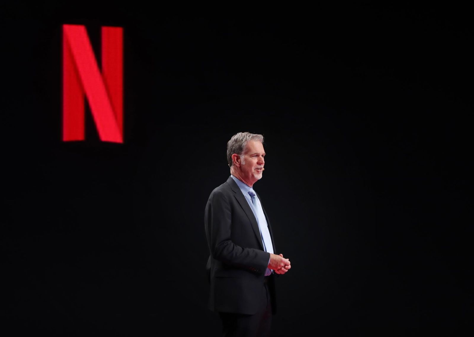 Reed Hastings en un acto de Netflix, en 2019