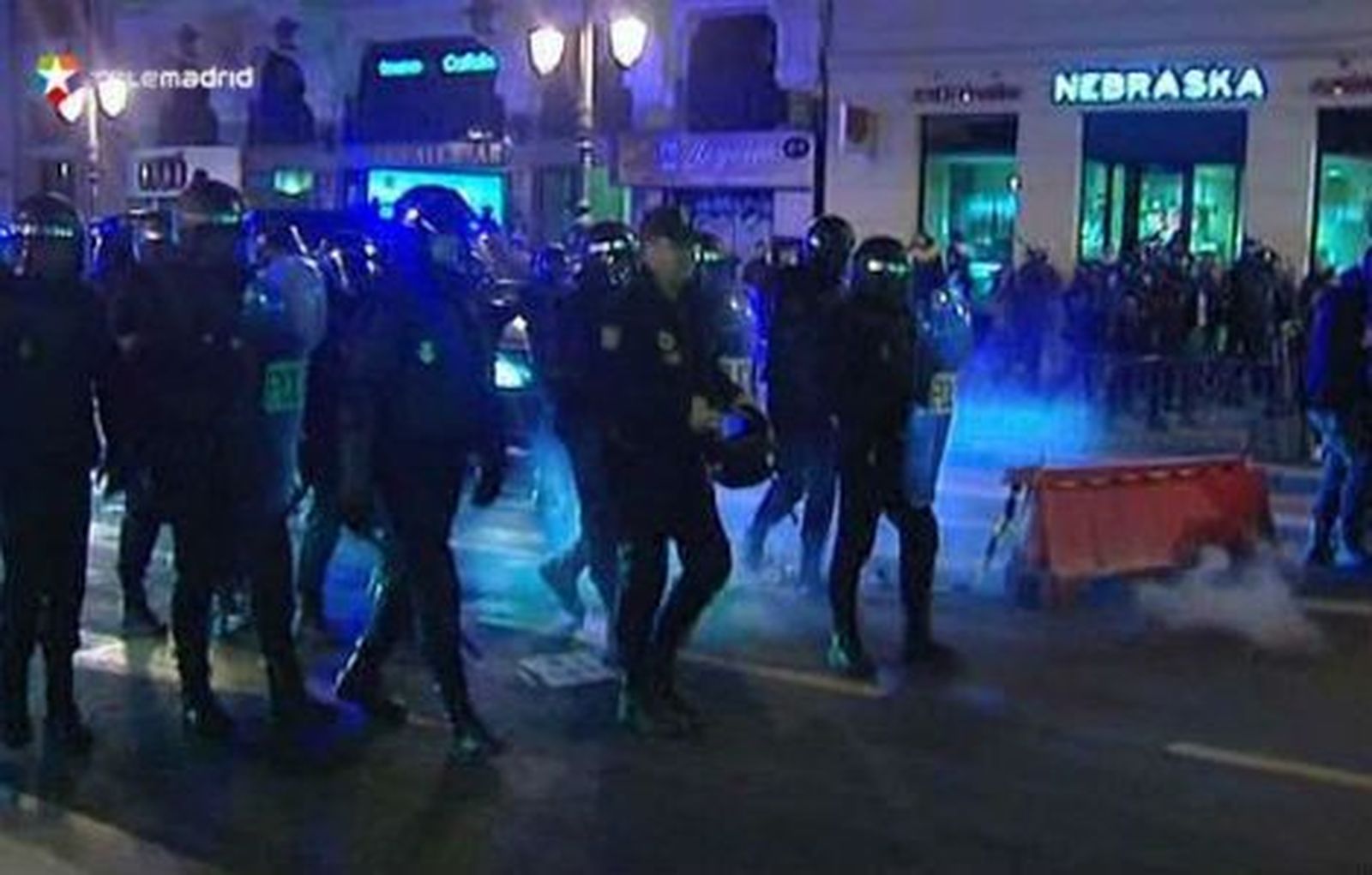 La huelga estudiantil en Madrid concluyó en el centro con cargas policiales