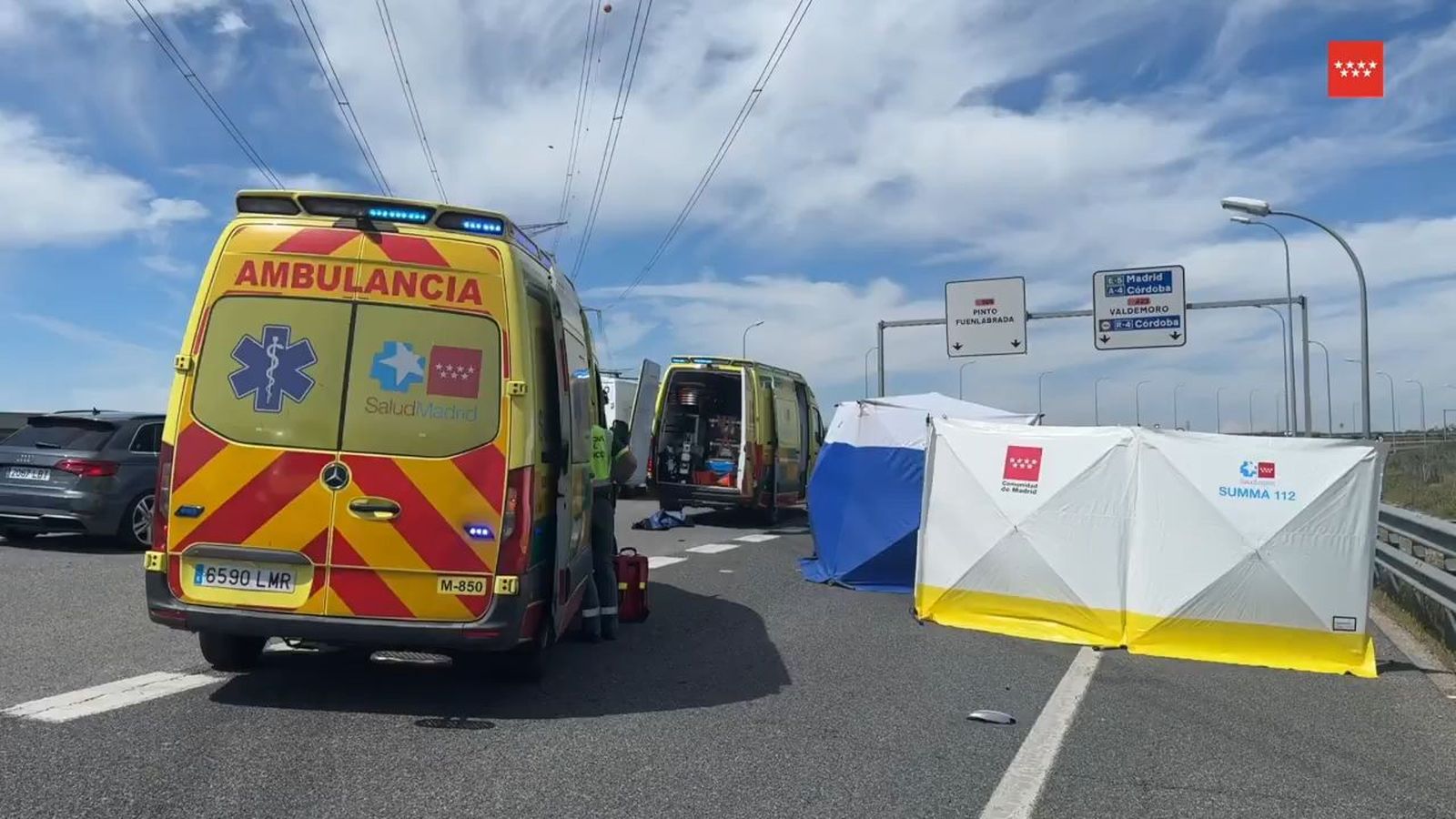 Ciclista atropellado en Pinto.