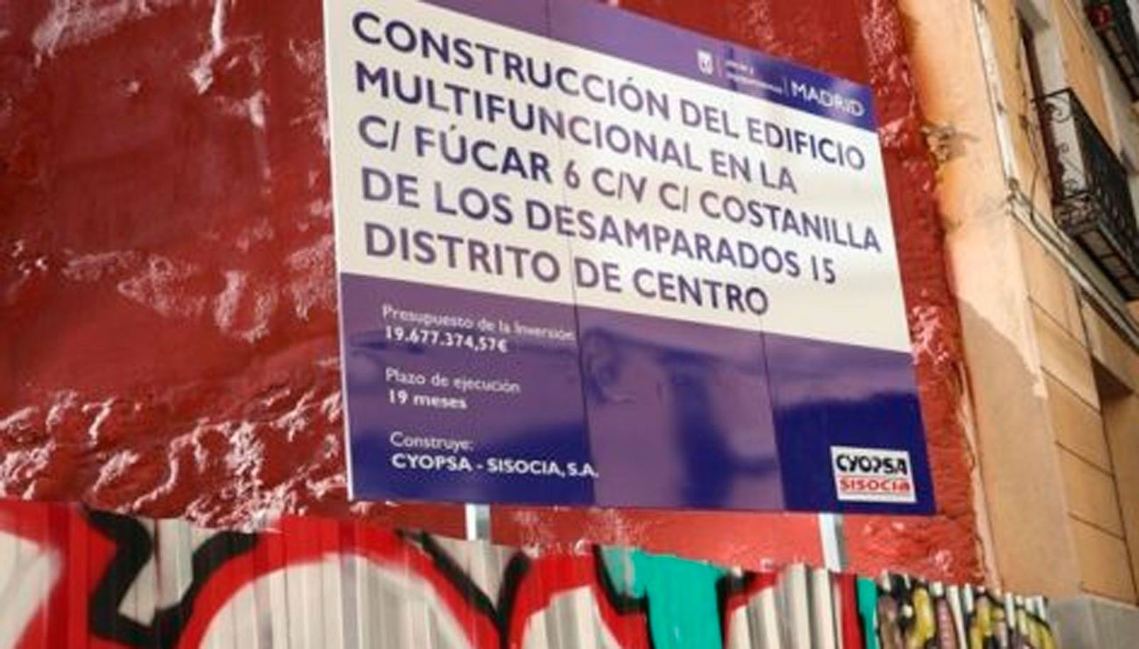 Obras del centro multifuncional en el Barrio de Las Letras