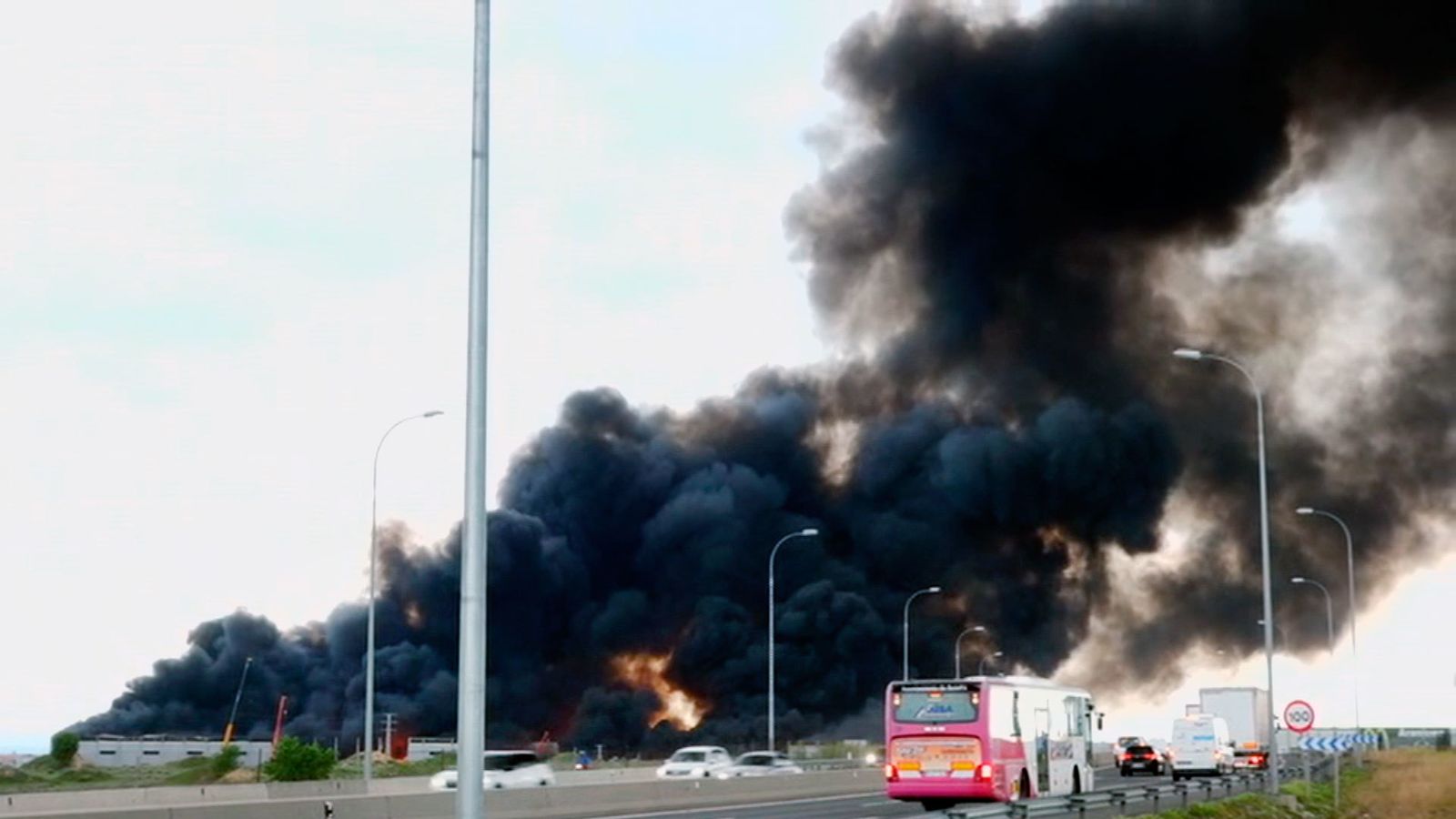 Gran incendio en Seseña
