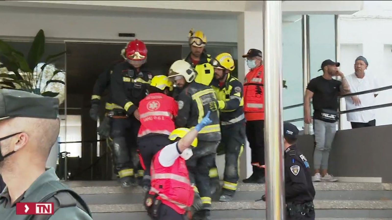 Se derrumba la plata baja de un hotel de Mallorca