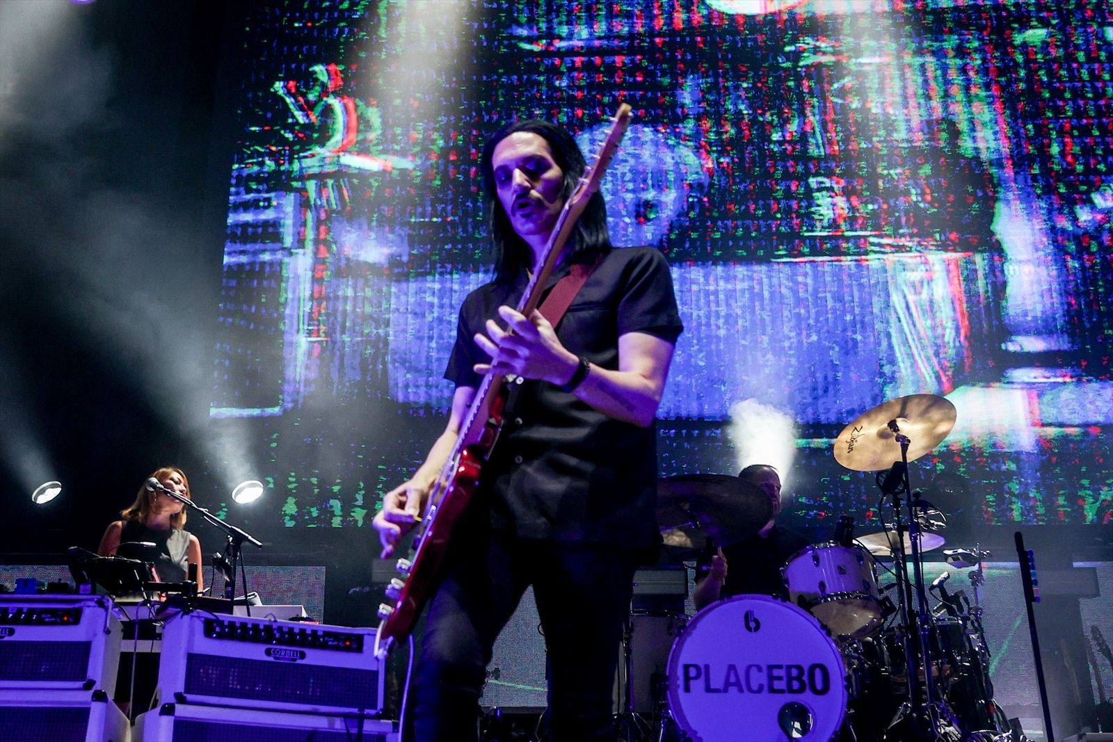 El grupo Placebo durante una actuación en las Noches del Botánico