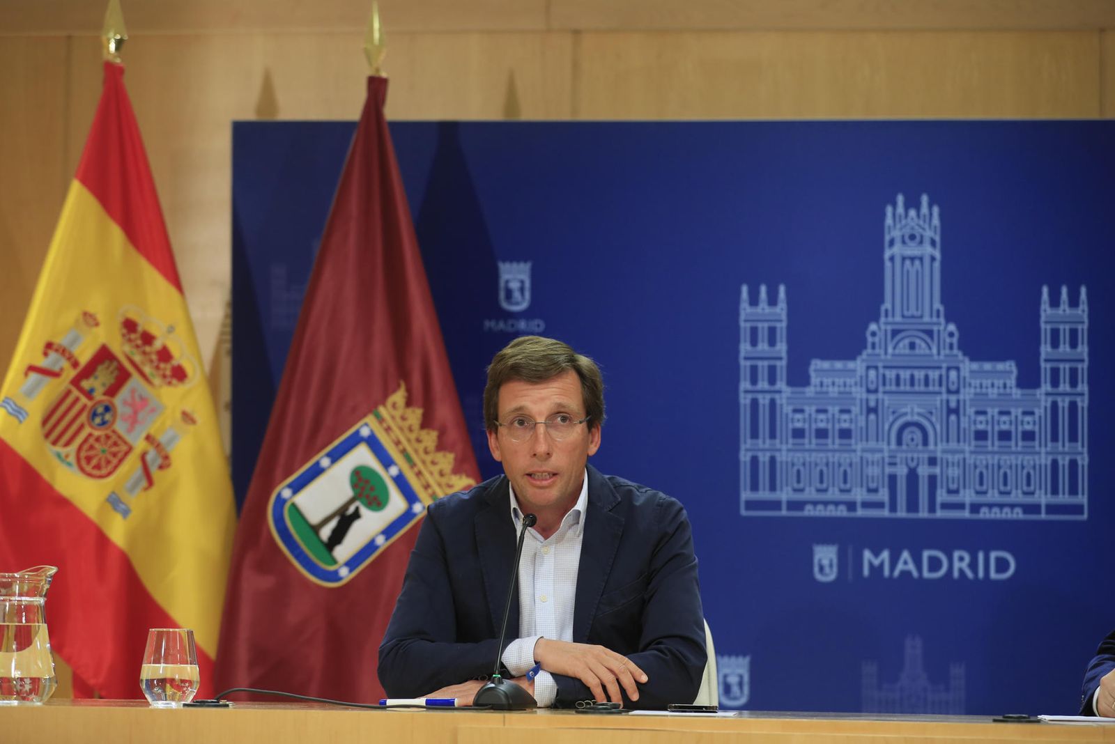 El alcalde de Madrid, José Luis Martínez-Almeida, ofrece una rueda de prensa tras la reunión de la Junta de Gobierno después de las vacaciones en Madrid, este jueves 31/08/23