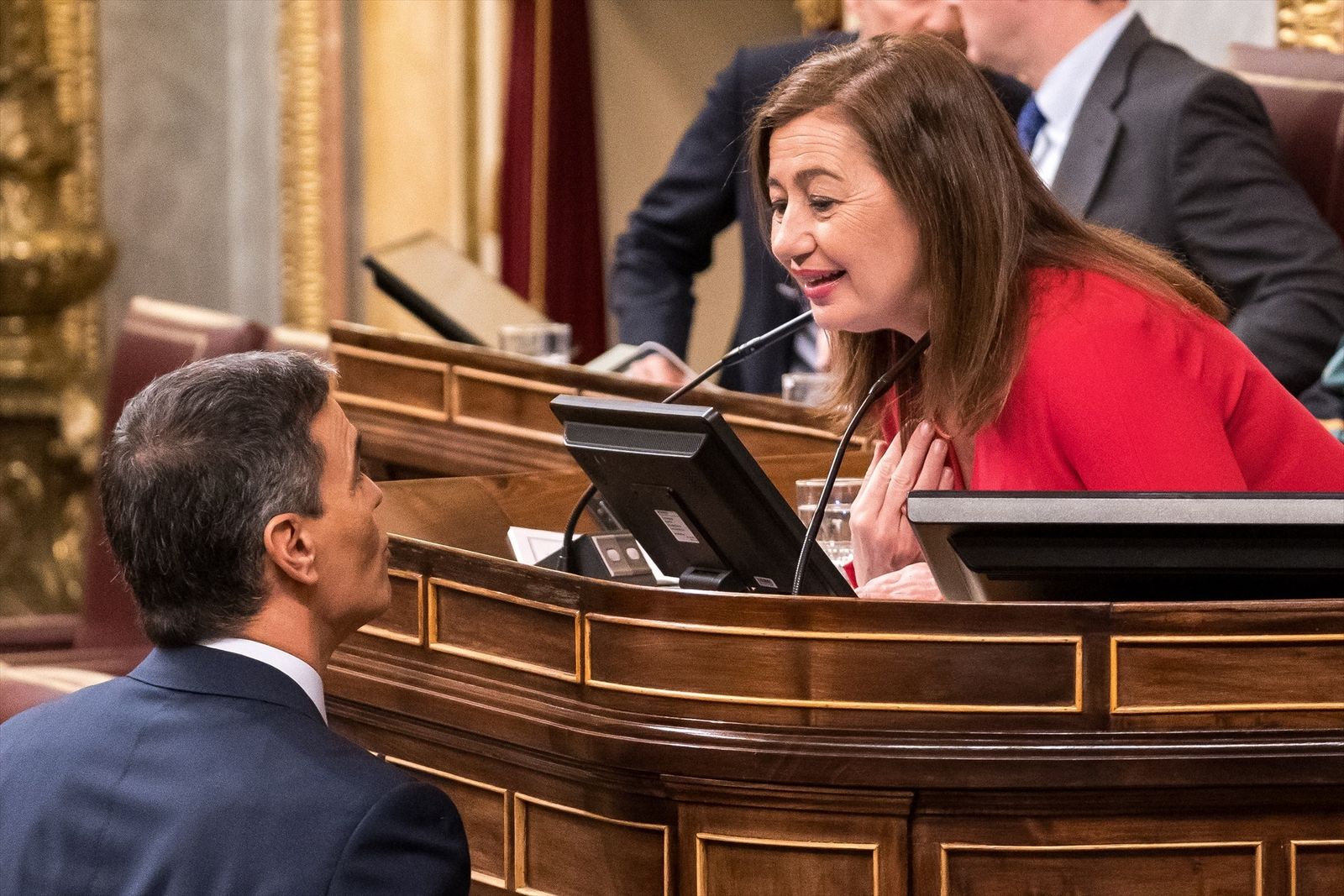 El presidente del Gobierno Pedro Sánchez y la presidenta del Congreso Francina Armengo