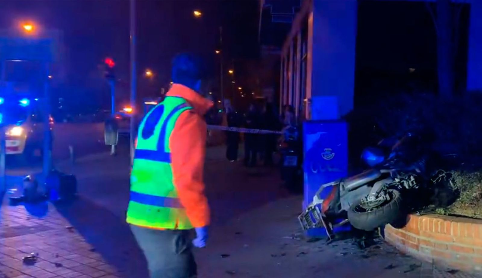 Accidente de moto en Madrid