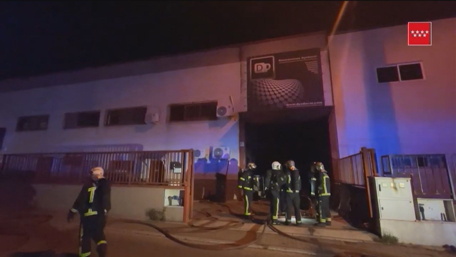Incendio en una nave industrial de Ciempozuelos