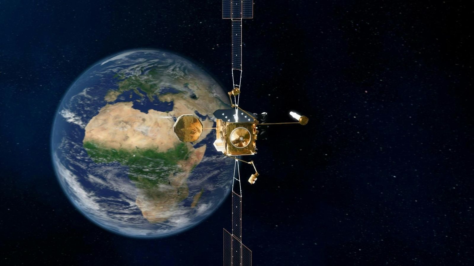 Ilustración del satélite de comunicaciones militares Spainsat 1