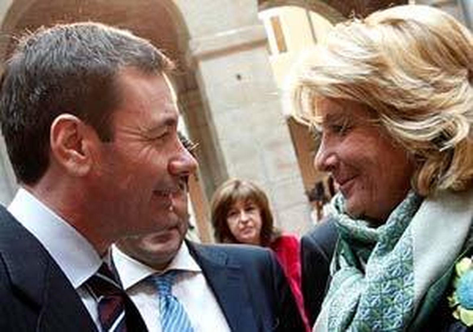 Esperanza Aguirre y Tomás Gómez