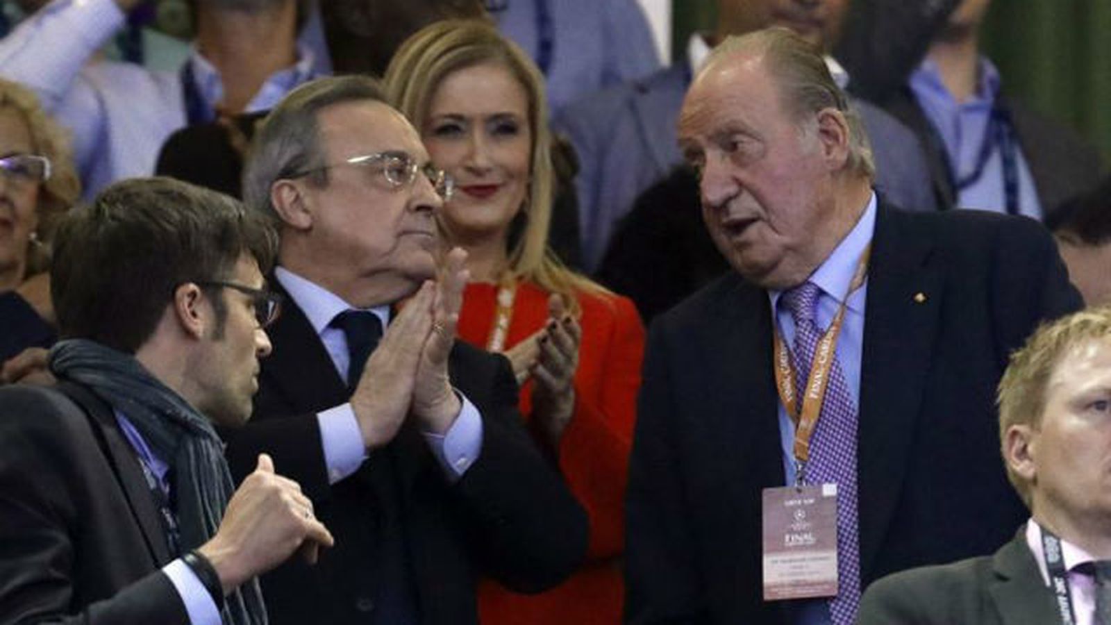 Florentino Pérez con el rey Juan Carlos