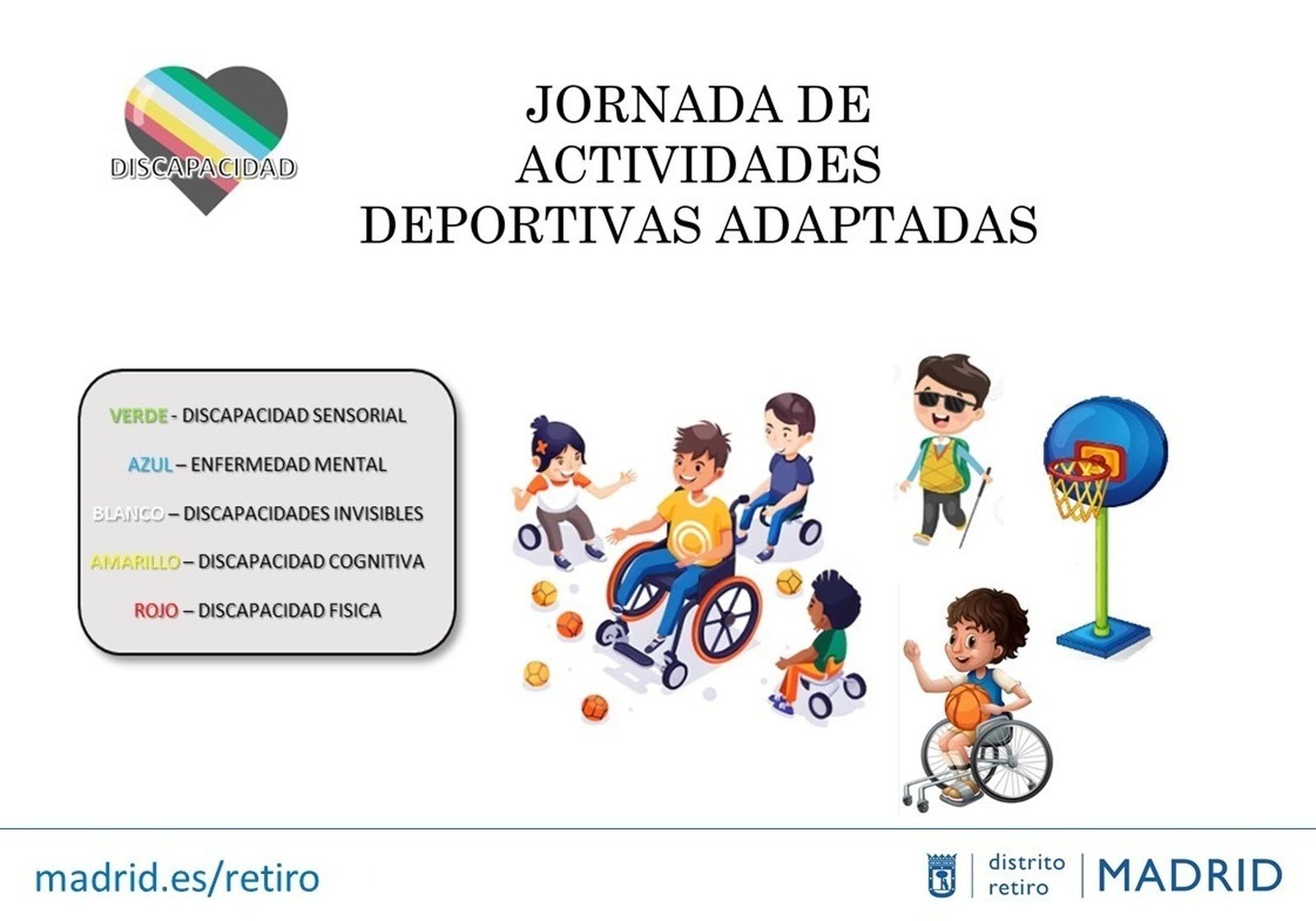 Cartel de la Jornada de Actividades Deportivas Adaptadas en Retiro